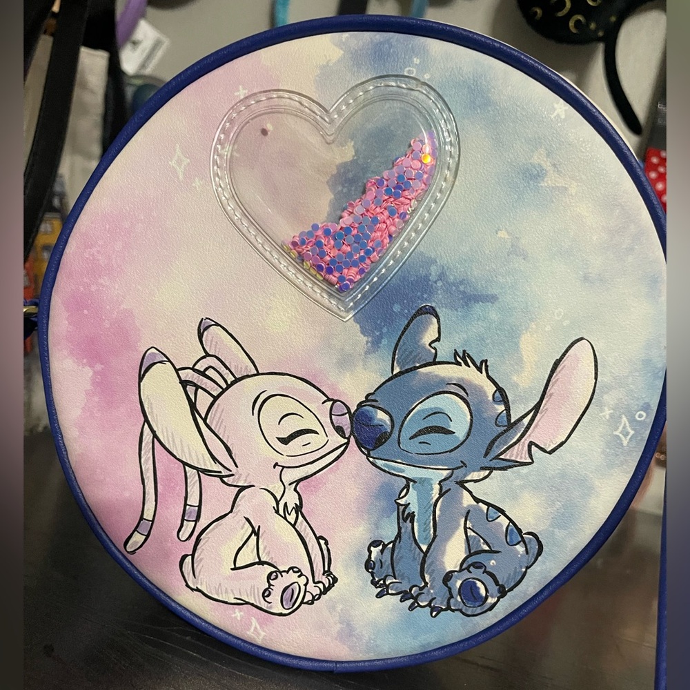Lilo & Stitch Confetti Heart Crossbody Bag